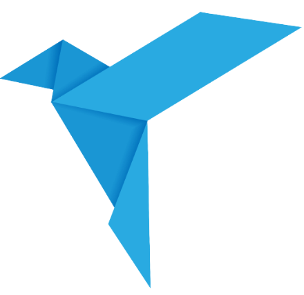 Logotipo com origami oficial da JUST